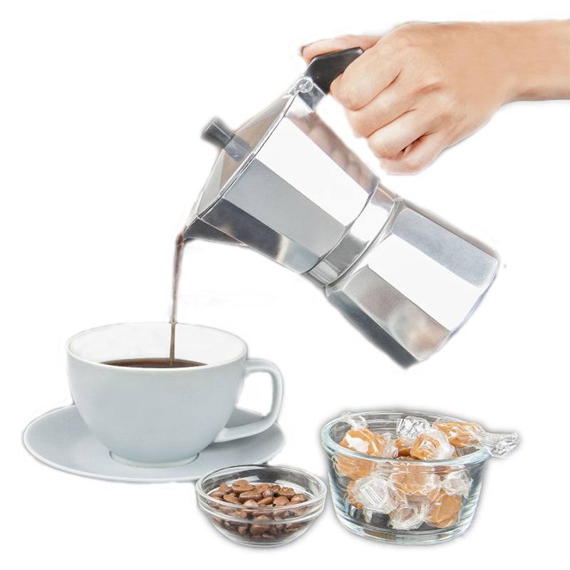 Moka Pot Stove - Cafetière à expresso en aluminium, cafetière