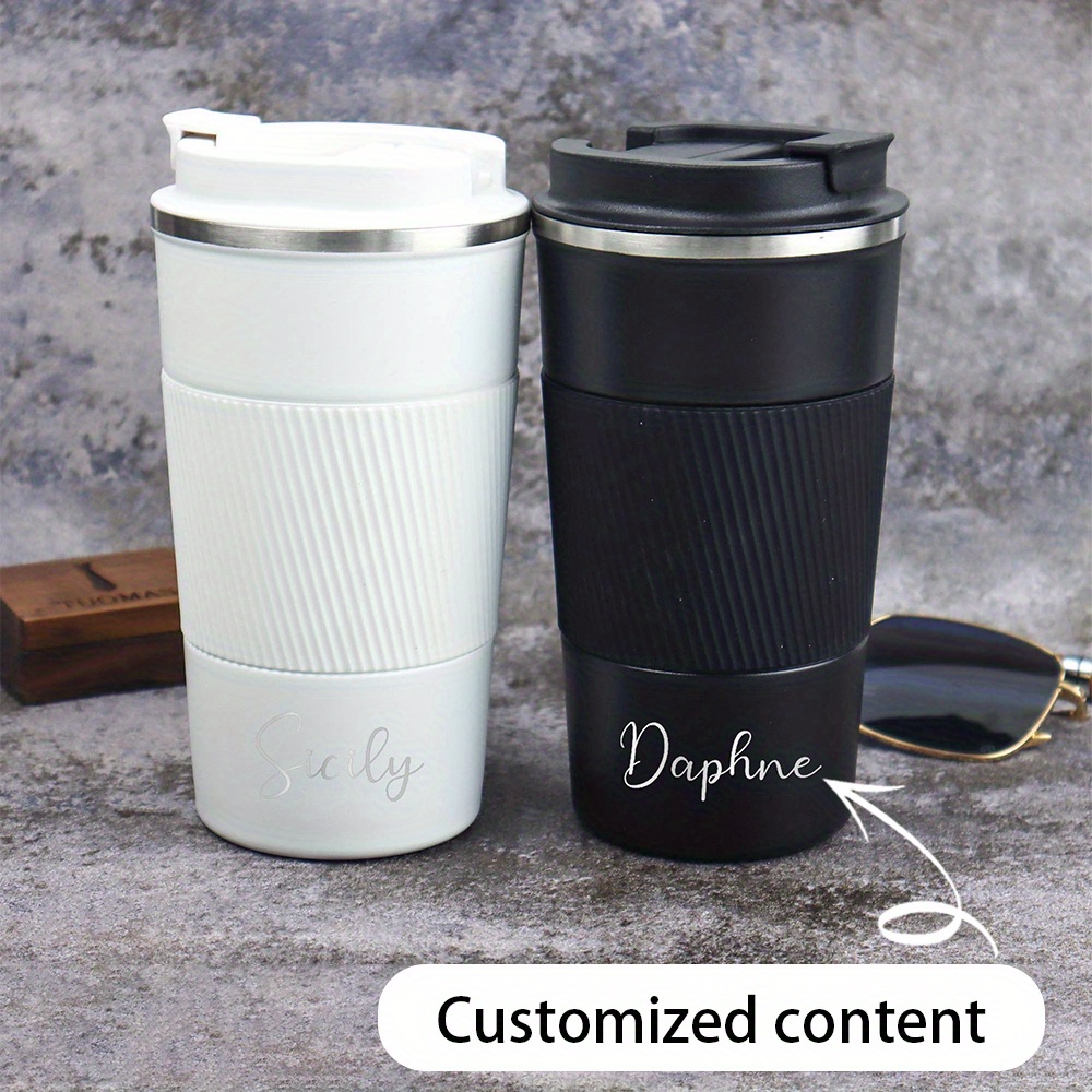 Coffee Tea Name - Mug de voyage en acier inoxydable