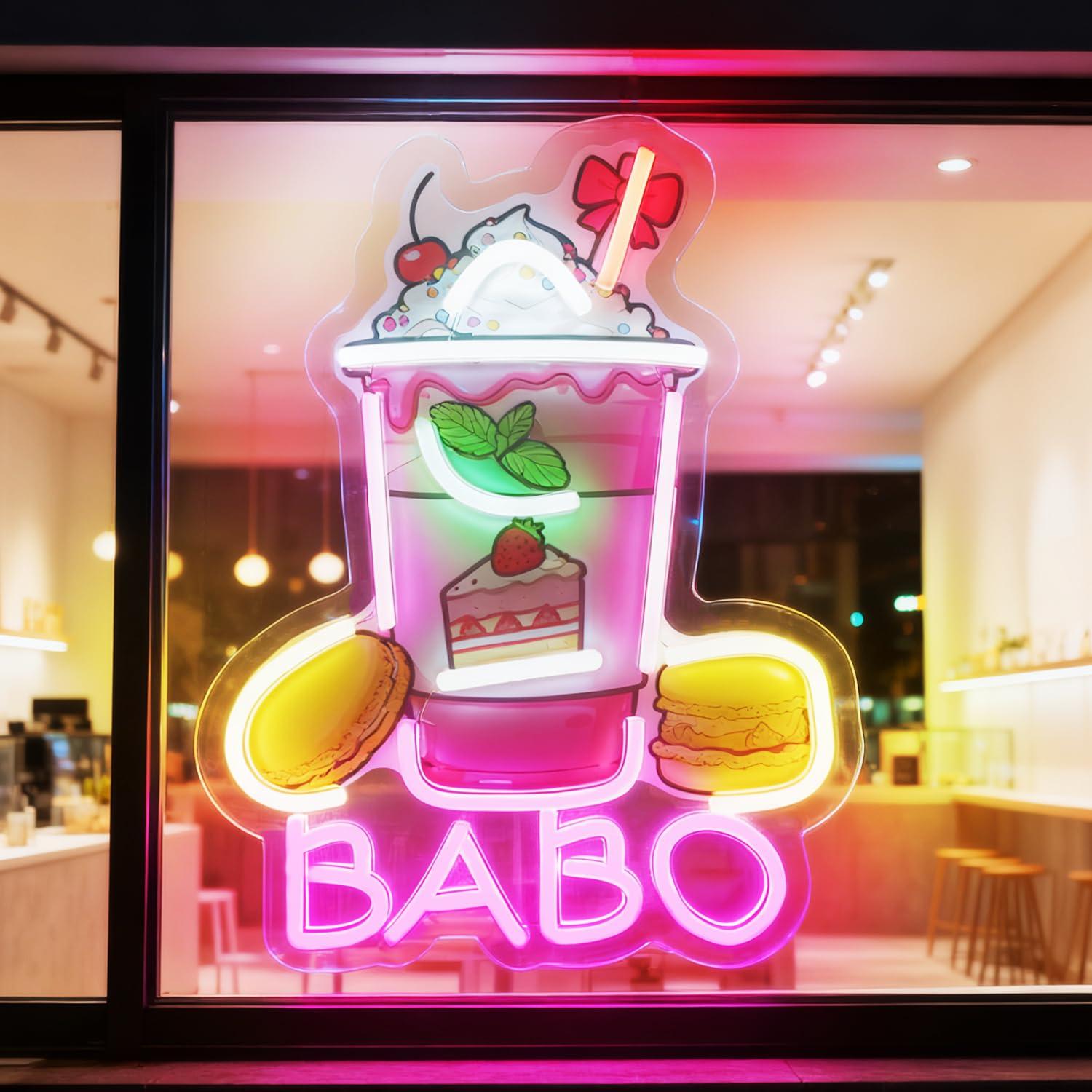 Coffee Tea & Espresso Appliances - Enseigne lumineuse Boba Neon, enseignes lumineuses